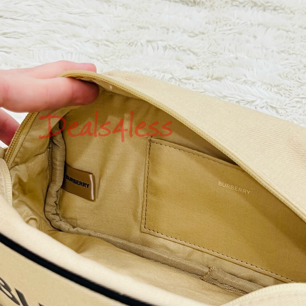 Burberry Bag Pouch Case Cosmetics Toiletry Travel Logo Handle Zippered New - Picture 11 of 12